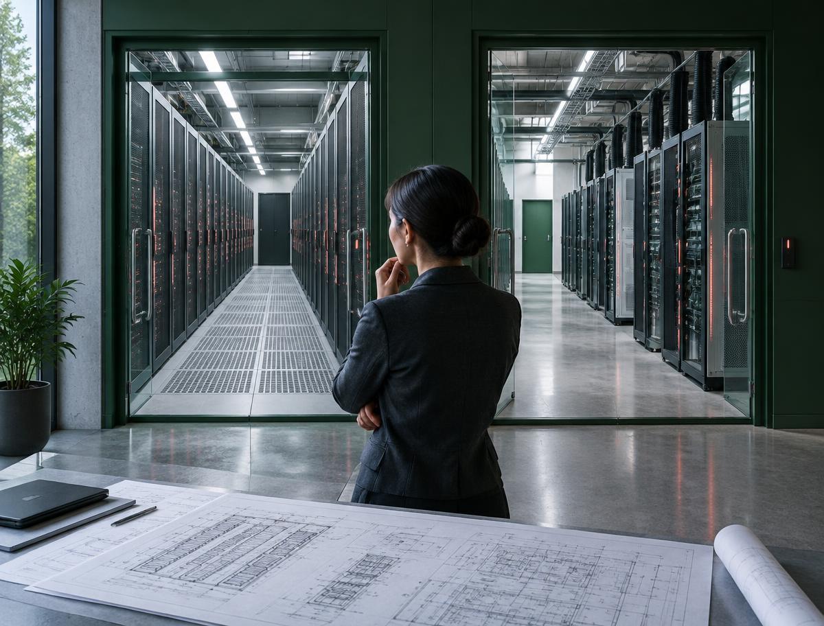 Researcher considering two data centre facilities